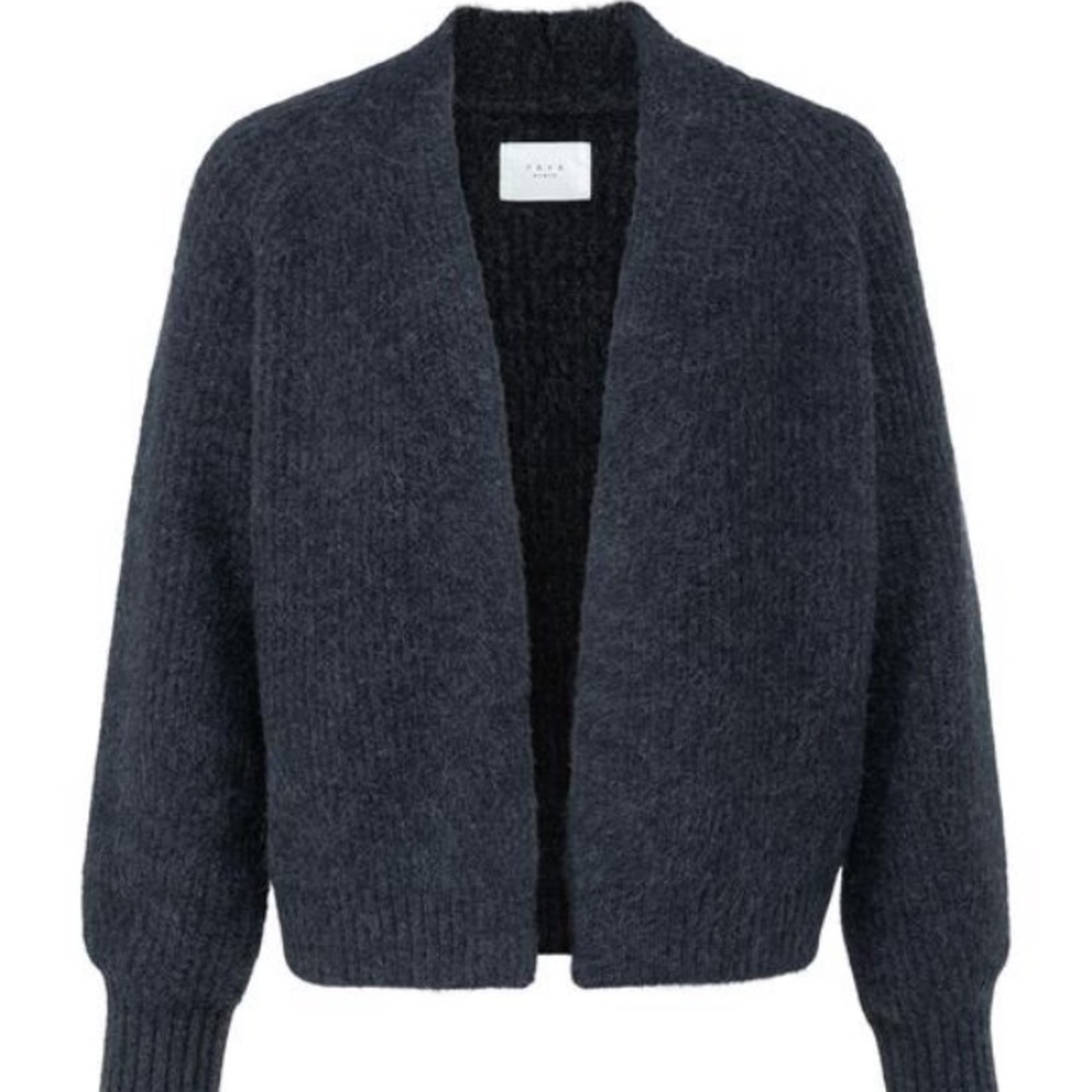 New with tags YAYA Open Knit Cardigan In Antracite Melange